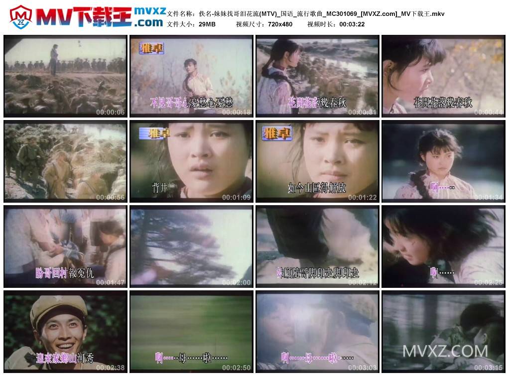 佚名-妹妹找哥泪花流(MTV)_国语_流行歌曲_MC301069